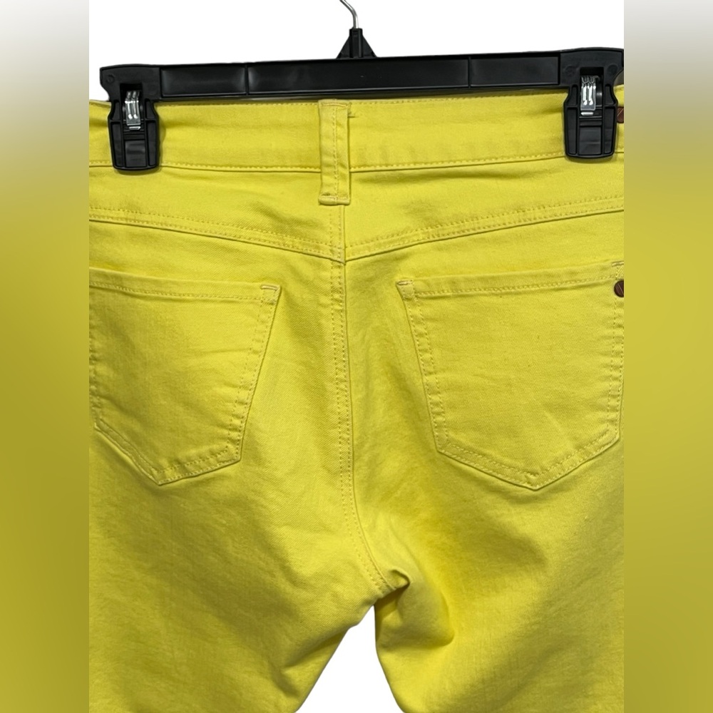Cabi Bree Lemon Yellow Ankle Straight Leg Jeans - Size 4 - Picture 6 of 6